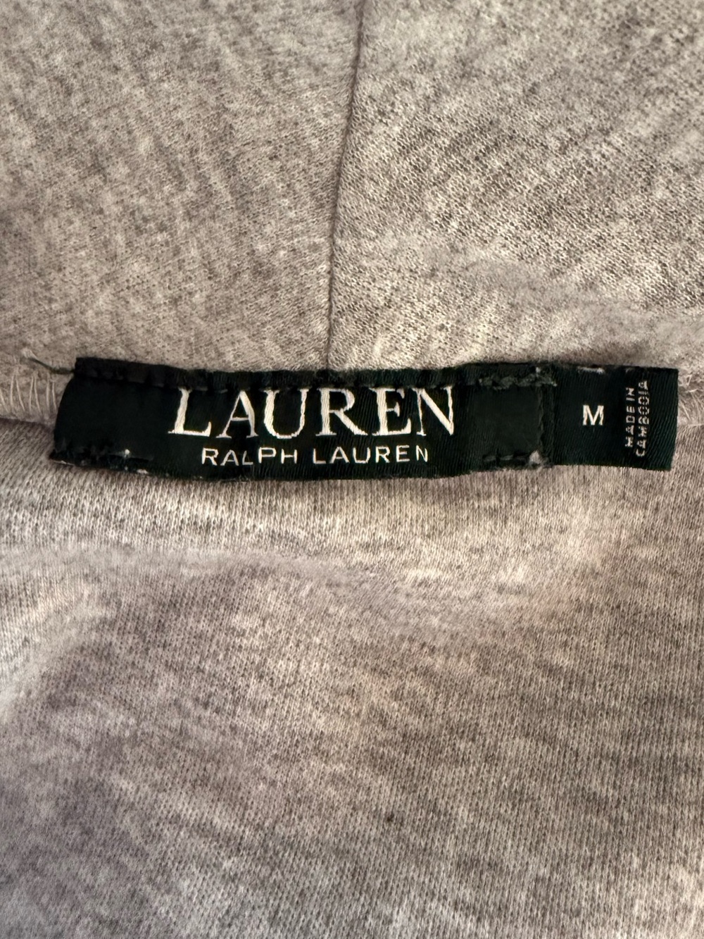 Lauren Ralph Lauren Light Gray Button Nightgown Long Pajamas White Piping M - Picture 6 of 7
